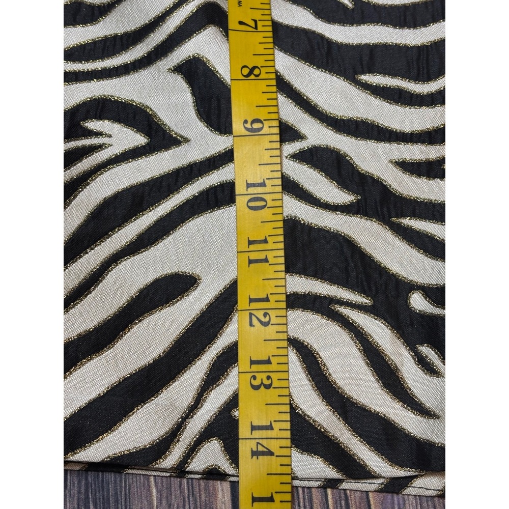 Lilly Pulitzer Zebra Print Jacquard Shorts Womens 8 Black White Metallic Gold - Picture 5 of 13